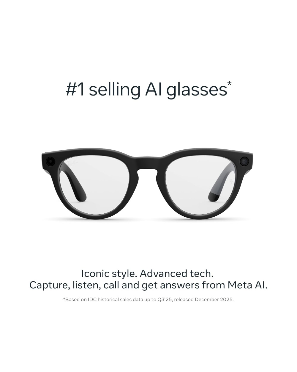 Ray-Ban Meta Headliner — Matte Black / Clear · Gen 2 - photo 1