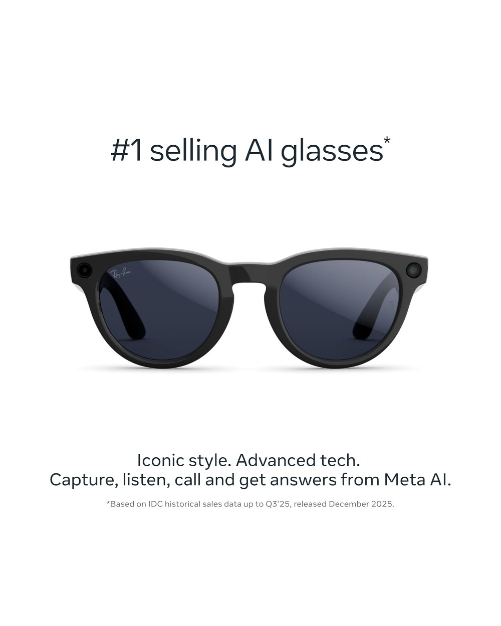 Ray-Ban Meta Headliner — Shiny Black / Transitions Sapphire · Gen 2 - photo 1