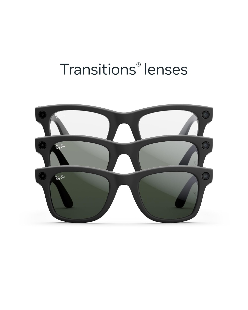Ray-Ban Meta Wayfarer — Matte Black / Transitions Clear to Graphite Green · Gen 1 - photo 2