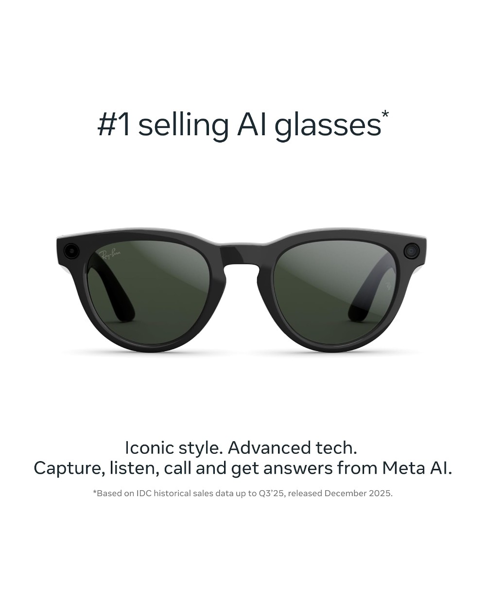 Ray-Ban Meta Headliner — Shiny Black / Graphite Green · Gen 2 - photo 1