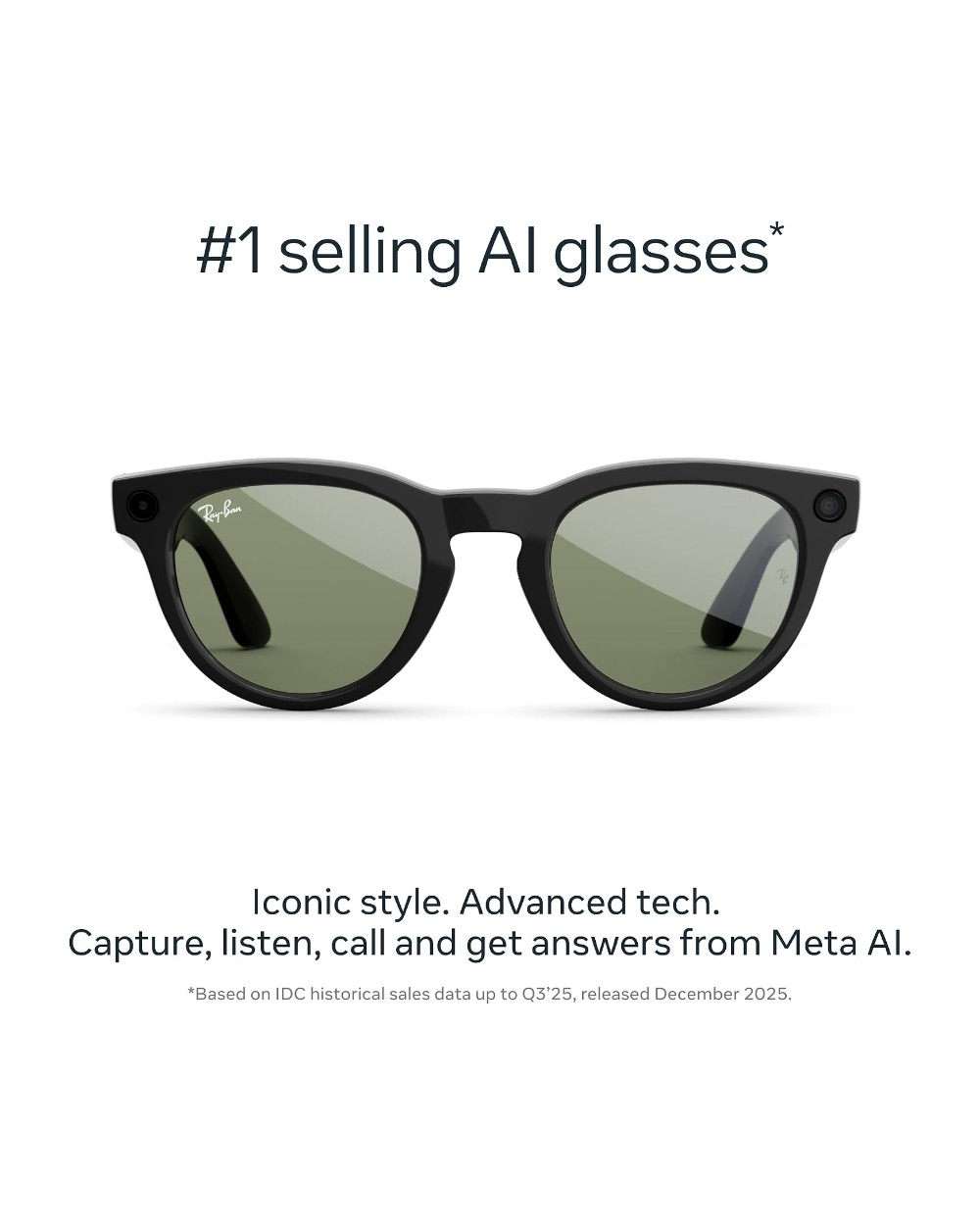 Ray-Ban Meta Headliner — Shiny Black / Green · Gen 2 - photo 1