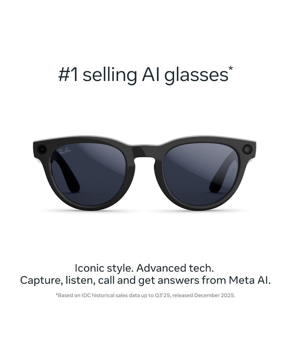 Ray-Ban Meta Headliner — Shiny Black / Sapphire · Gen 2 - photo 1