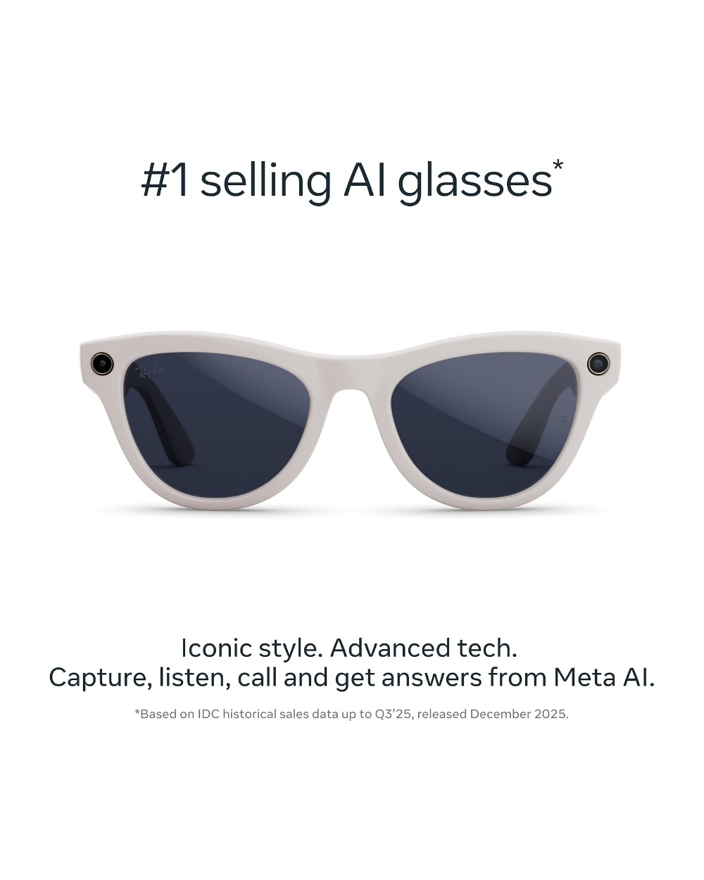 Ray-Ban Meta Skyler — Chalky Grey / Sapphire · Gen 2 - photo 1