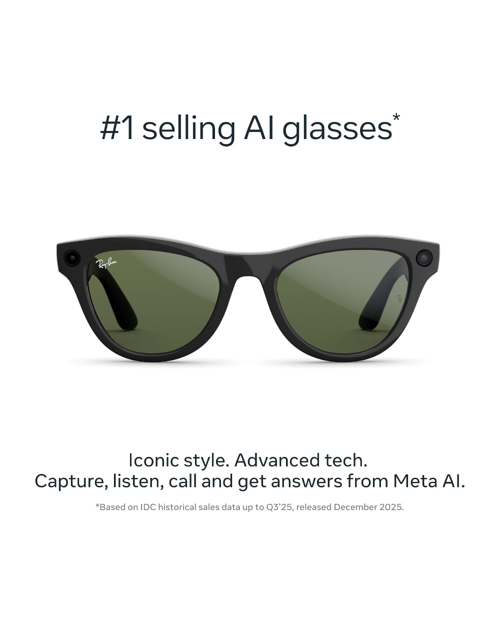 Ray-Ban Meta Skyler — Shiny Black / Green · Gen 2 - photo 1