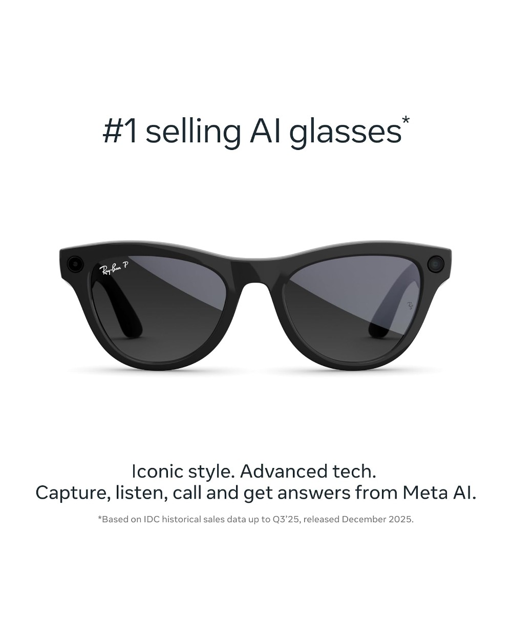 Ray-Ban Meta Skyler — Shiny Black / Polarized Graphite · Gen 2 - photo 1