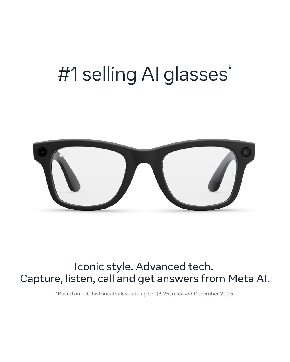 Ray-Ban Meta Wayfarer — Matte Black / Clear · Gen 2 - photo 1